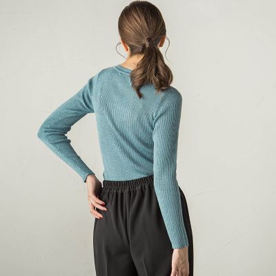 ラメリブニットプルオーバー≪手洗い可能≫