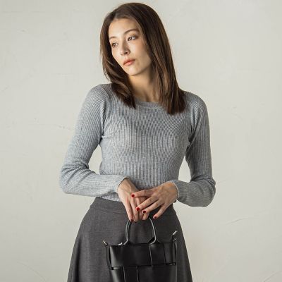 ラメリブニットプルオーバー≪手洗い可能≫