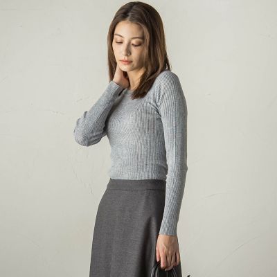ラメリブニットプルオーバー≪手洗い可能≫