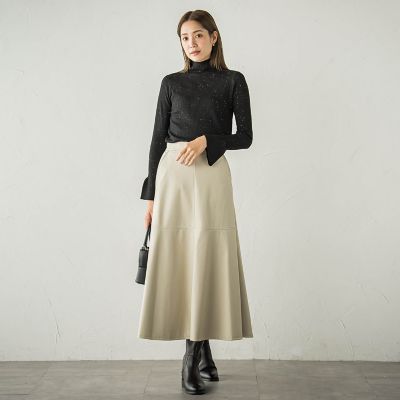 スパンコールハイネックニット≪手洗い可能≫