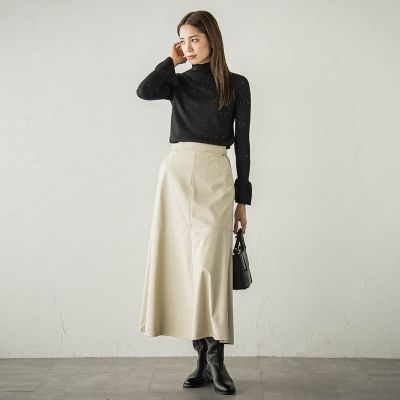 スパンコールハイネックニット≪手洗い可能≫