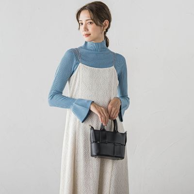 スパンコールハイネックニット≪手洗い可能≫