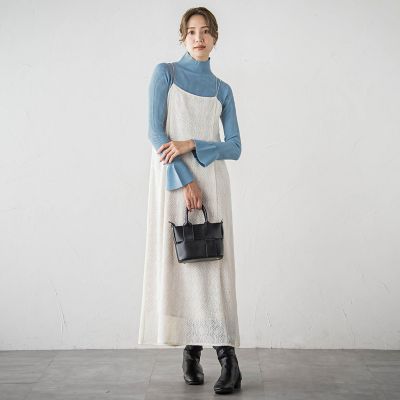 スパンコールハイネックニット≪手洗い可能≫