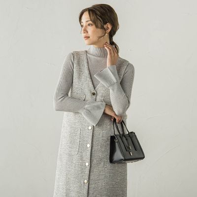スパンコールハイネックニット≪手洗い可能≫