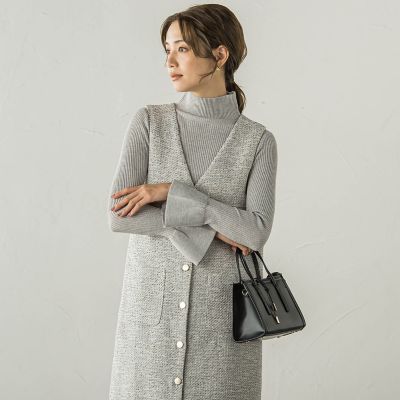 スパンコールハイネックニット≪手洗い可能≫