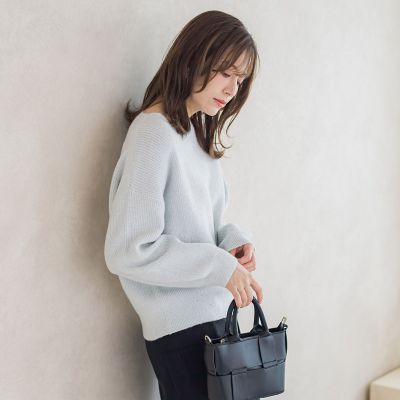 ５Ｇ天竺フィルムクルーネックニットプルオーバー≪手洗い可能≫