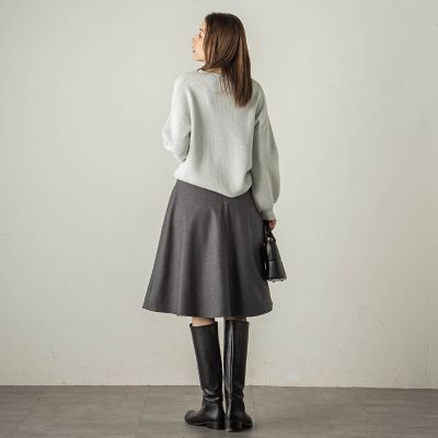 ５Ｇ天竺フィルムクルーネックニットプルオーバー≪手洗い可能≫