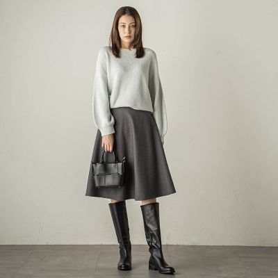 ５Ｇ天竺フィルムクルーネックニットプルオーバー≪手洗い可能≫