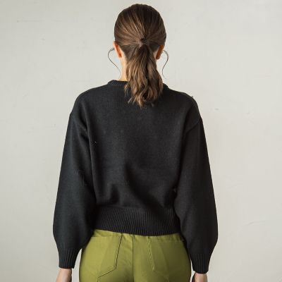 ランダムパールニットプルオーバー≪手洗い可能≫