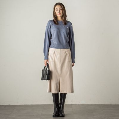 ランダムパールニットプルオーバー≪手洗い可能≫