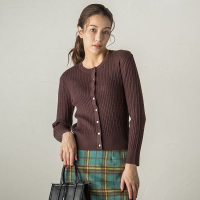 しっとりシアバター加工ミニケーブルカーディガン≪手洗い可能≫