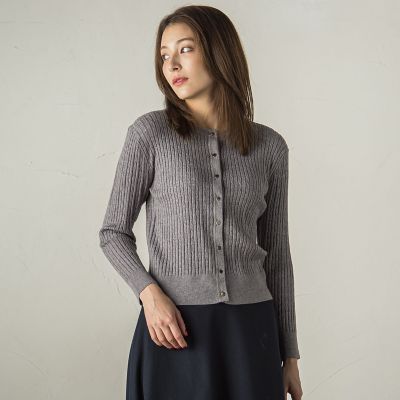 しっとりシアバター加工ミニケーブルカーディガン≪手洗い可能≫