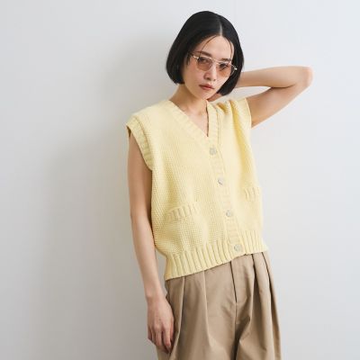 Ketty (Women)/ケティ カノコニットベスト&#8810;手洗い可能&#8811; 08イエロー トップス【三越伊勢丹/公式】