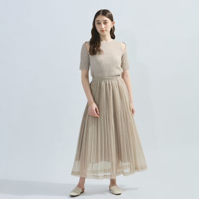 カットアウトミックスニット≪手洗い可能≫