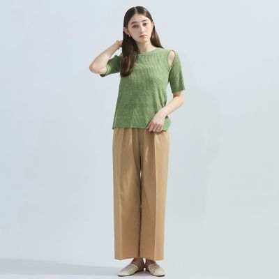 カットアウトミックスニット≪手洗い可能≫