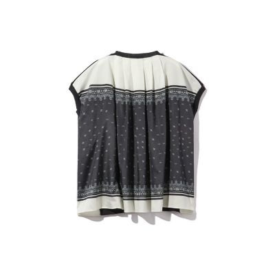 【ＬＨＥＬＢＩＥ】スカーフドッキングニットトップス≪洗濯機で洗える≫