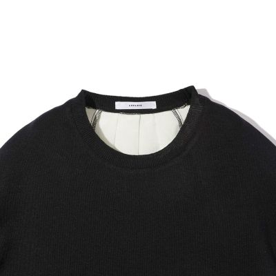 【ＬＨＥＬＢＩＥ】スカーフドッキングニットトップス≪洗濯機で洗える≫