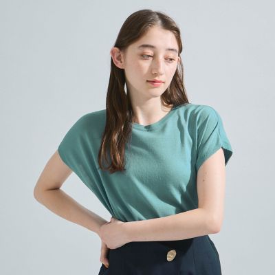 リネンライクゆるニットトップス≪手洗い可能≫