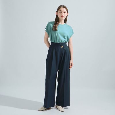 リネンライクゆるニットトップス≪手洗い可能≫