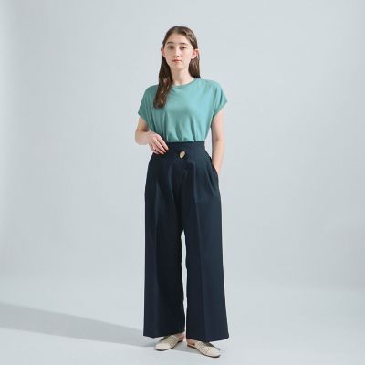 リネンライクゆるニットトップス≪手洗い可能≫