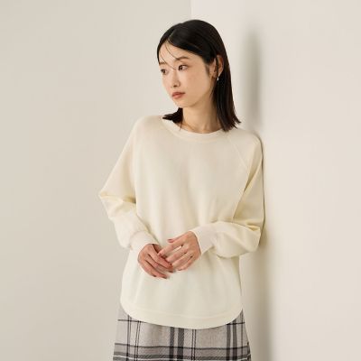 Ketty (Women)/ケティ エアリーグリッターラウンドヘムニット&#8810;手洗い可能&#8811; 02オフホワイト トップス【三越伊勢丹/公式】