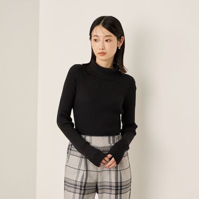 Ketty (Women)/ケティ 調温バックボタンハイネックニット&#8810;手洗い可能&#8811; 04ブラック トップス【三越伊勢丹/公式】