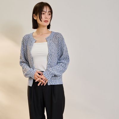 Ketty (Women)/ケティ ミックスコイルクルーネックカーディガン