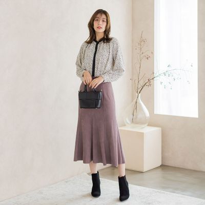 レオパードプリントノーカラーブラウス≪手洗い可能≫