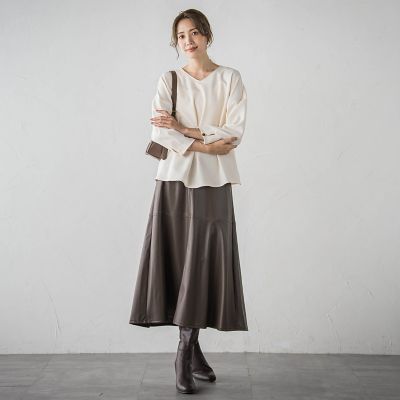 メランジ２ＷＡＹカルゼフロントタックブラウス≪手洗い可能≫