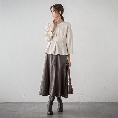メランジ２ＷＡＹカルゼフロントタックブラウス≪手洗い可能≫