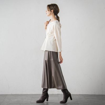 メランジ２ＷＡＹカルゼフロントタックブラウス≪手洗い可能≫