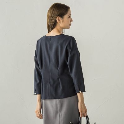 メランジ２ＷＡＹカルゼフロントタックブラウス≪手洗い可能≫