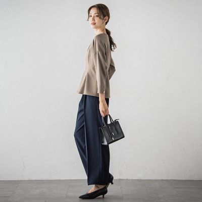 メランジ２ＷＡＹカルゼフロントタックブラウス≪手洗い可能≫