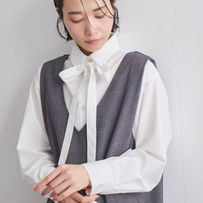 アレンジボウタイブラウス≪手洗い可能≫