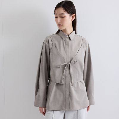 Ketty (Women)/ケティ 梳毛合繊2ピースブラウス&#8810;手洗い可能&#8811; 10ブラウン トップス【三越伊勢丹/公式】