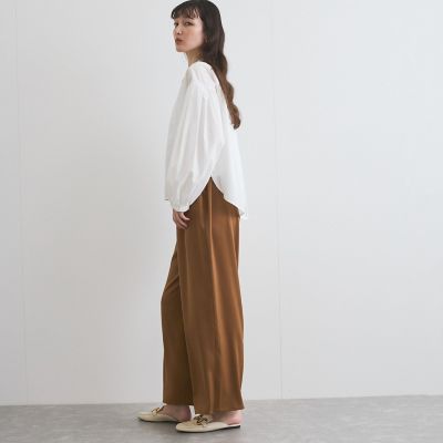 バンドカラーシャツ≪洗濯機で洗える≫