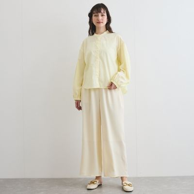 バンドカラーシャツ≪洗濯機で洗える≫