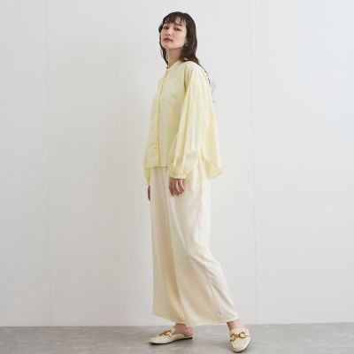 バンドカラーシャツ≪洗濯機で洗える≫