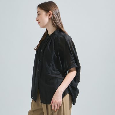 コットンシルクシャツブラウス≪手洗い可能≫