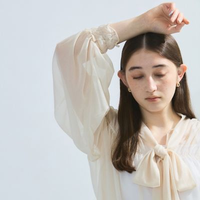 シアーボウタイギャザーブラウス≪手洗い可能≫ | Ketty (Women