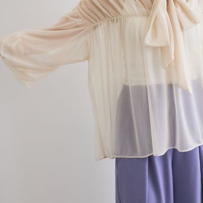 シアーボウタイギャザーブラウス シアーボウタイギャザーブラウス≪手洗い可能≫ | Ketty (Women