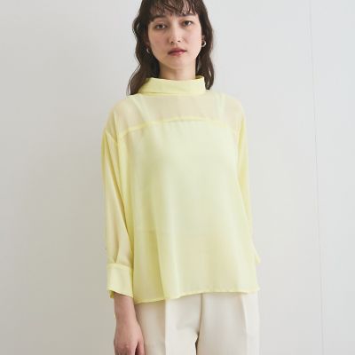 Ketty (Women)/ケティ ロールネックシアーシャツブラウス≪手洗い可能≫
