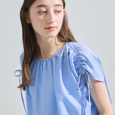 【SALE】Ketty (Women)/ケティ フィブリルサテンギャザーブラウス&#8810;手洗い可能&#8811; 07ブルー トップス【三越伊勢丹/公式】