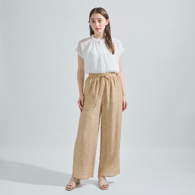 シフォン楊柳フリルブラウス≪手洗い可能≫