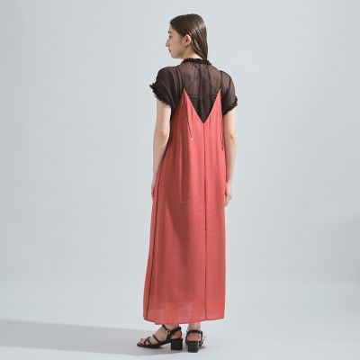 シフォン楊柳フリルブラウス≪手洗い可能≫