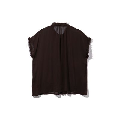 シフォン楊柳フリルブラウス≪手洗い可能≫