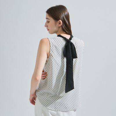 ＜Ketty (Women)＞バックリボンタイノースリキカブラウス≪洗濯機で洗える≫