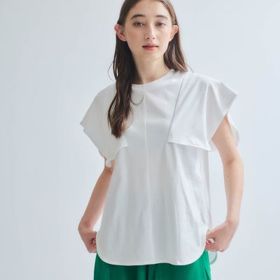 フリルスリーブブラウス≪手洗い可能≫