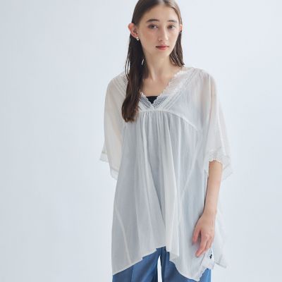 強撚気流染めレースブラウス≪手洗い可能≫ | Ketty (Women)/ケティ