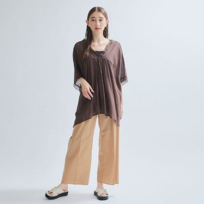 強撚気流染めレースブラウス≪手洗い可能≫ | Ketty (Women